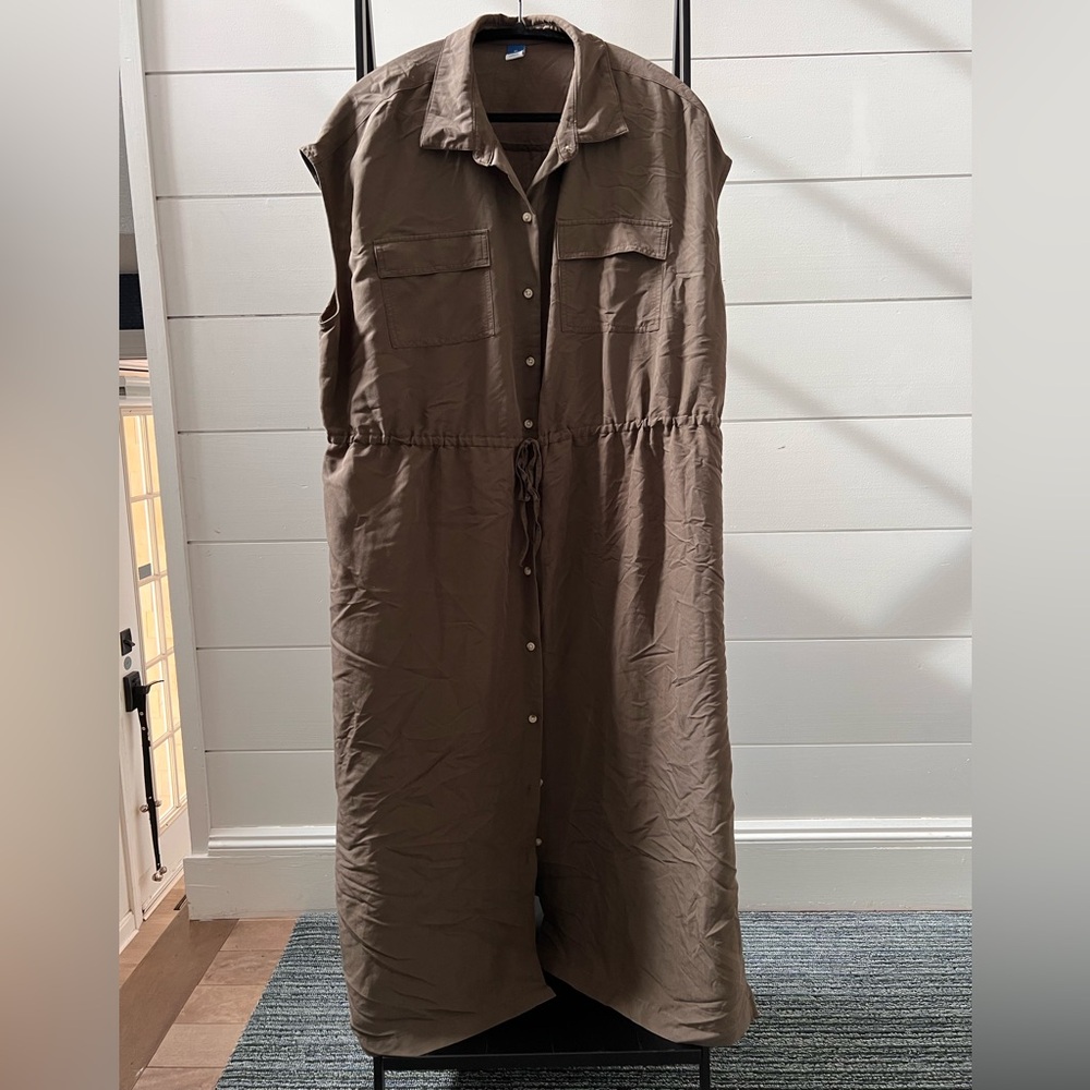Old Navy Button-Front Brown Dress